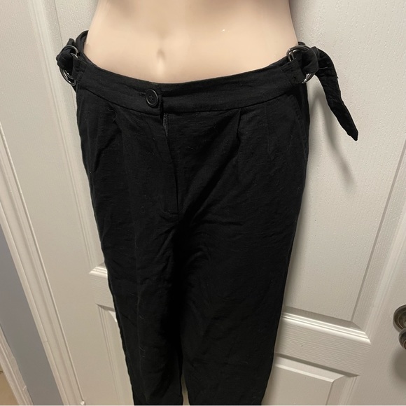 🌸3 for $20 TOPSHOP Black Linen Pants Size M - Picture 11 of 15